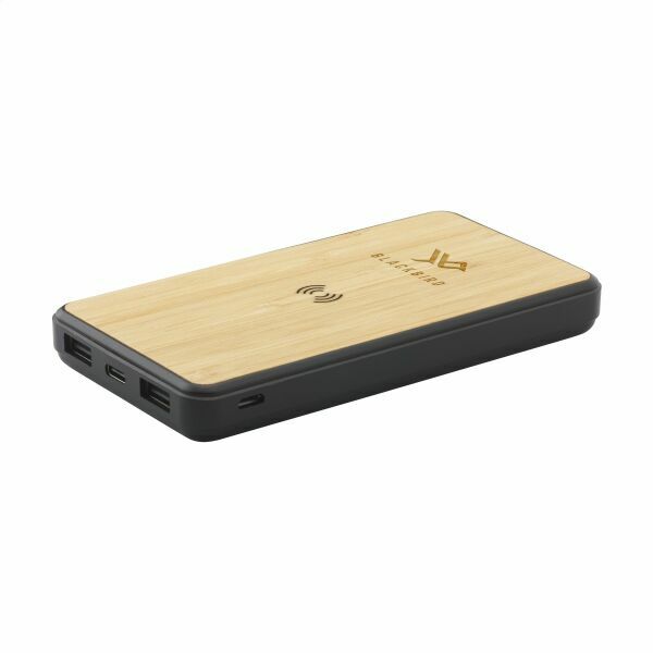 Boru Bamboo powerbank 10000 mAh RCS Recycled ABS Wireless Charger 5W